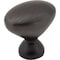 Elements 1-1/4" Overall Length Brushed Oil Rubbed Bronze Oval Merryville Cabinet Knob 897L-DBAC - alternate 1
